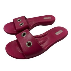 OKA B Pink Madison Sandals Slides US Medium M (7-8) Ribbon Grommet Rubber